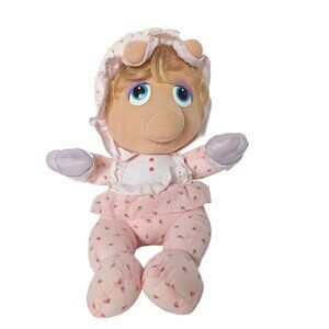 Vintage 1984 Miss Piggy Muppet Babies Stuffed Animal 9.5" Hasbro